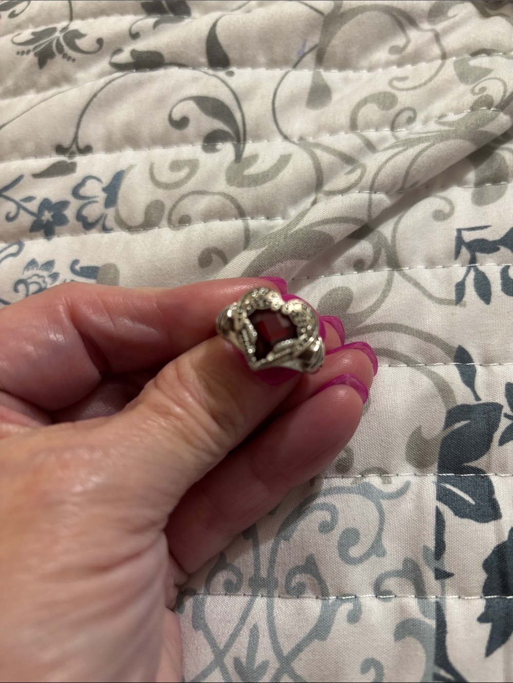 Harley Davidson Silver Heart ring